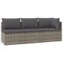 3-piece garden furniture set and gray synthetic rattan cushions by vidaXL, Outdoor sofas - Ref: Foro24-318678, Price: 305,02 ...