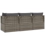 3-teiliges Gartenmöbel-Set und graue synthetische Rattankissen von vidaXL, Outdoor-Sofas - Ref: Foro24-318678, Preis: 305,02 ...