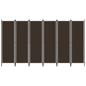 6-panel brown room divider screen 300x180 cm by vidaXL, Room dividers - Ref: Foro24-320728, Price: 61,65 €, Discount: %