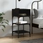 Mesita de noche madera de ingeniería negro 35x34,5x70 cm de vidaXL, Mesitas de noche - Ref: Foro24-825883, Precio: 38,77 €, D...