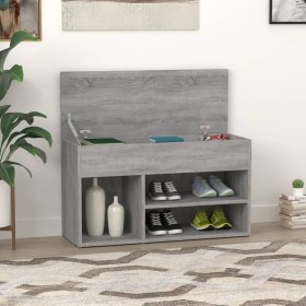 Sonoma gray plywood shoe bench 80x30x45 cm by vidaXL, Shoe racks and shoe organizers - Ref: Foro24-816054, Price: 50,42 €, Di...