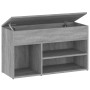 Banco zapatero madera contrachapada gris Sonoma 80x30x45 cm de vidaXL, Zapateros y organizadores de calzado - Ref: Foro24-816...