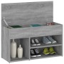 Banco zapatero madera contrachapada gris Sonoma 80x30x45 cm de vidaXL, Zapateros y organizadores de calzado - Ref: Foro24-816...