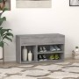 Banco zapatero madera contrachapada gris Sonoma 80x30x45 cm de vidaXL, Zapateros y organizadores de calzado - Ref: Foro24-816...