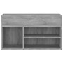 Banco zapatero madera contrachapada gris Sonoma 80x30x45 cm de vidaXL, Zapateros y organizadores de calzado - Ref: Foro24-816...