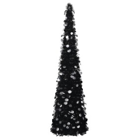 Black PET folding artificial Christmas tree 180 cm by vidaXL, Christmas trees - Ref: Foro24-320987, Price: 40,96 €, Discount: %