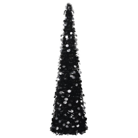 Black PET folding artificial Christmas tree 180 cm by vidaXL, Christmas trees - Ref: Foro24-320987, Price: 61,92 €, Discount: %