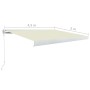 Toldo de carrete manual color crema 450x300 cm de vidaXL, Toldos - Ref: Foro24-3052678, Precio: 721,99 €, Descuento: %