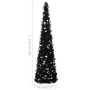 Black PET folding artificial Christmas tree 180 cm by vidaXL, Christmas trees - Ref: Foro24-320987, Price: 61,92 €, Discount: %