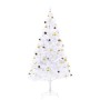 Künstlicher Weihnachtsbaum mit Kugeln und weißen LED-Lichtern 210 cm von vidaXL, Weihnachtsbäume - Ref: Foro24-321504, Preis:...