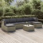 8-teiliges Gartenmöbel-Set und graue synthetische Rattankissen von vidaXL, Gartensets - Ref: Foro24-3157324, Preis: 719,03 €,...