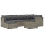 7-piece garden furniture set and gray synthetic rattan cushions by vidaXL, Garden sets - Ref: Foro24-3157384, Price: 637,89 €...