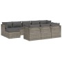 Set de muebles de jardín 10 pzas y cojines ratán sintético gris de vidaXL, Conjuntos de jardín - Ref: Foro24-3157361, Precio:...