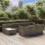 Set de muebles de jardín 10 pzas y cojines ratán sintético gris de vidaXL, Conjuntos de jardín - Ref: Foro24-3157361, Precio:...