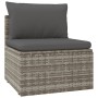 Set de muebles de jardín 10 pzas y cojines ratán sintético gris de vidaXL, Conjuntos de jardín - Ref: Foro24-3157361, Precio:...