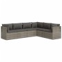 6-piece garden furniture set and gray synthetic rattan cushions by vidaXL, Garden sets - Ref: Foro24-3157401, Price: 589,99 €...