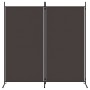 Divider screen with 2 brown fabric panels 175x180 cm by vidaXL, Room dividers - Ref: Foro24-350259, Price: 45,53 €, Discount: %