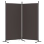 Divider screen with 2 brown fabric panels 175x180 cm by vidaXL, Room dividers - Ref: Foro24-350259, Price: 45,53 €, Discount: %