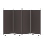 Divider screen with 4 brown fabric panels 346x180 cm by vidaXL, Room dividers - Ref: Foro24-350263, Price: 68,04 €, Discount: %