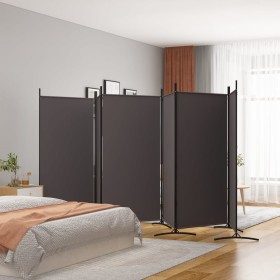 Divider screen with 6 brown fabric panels 520x180 cm by vidaXL, Room dividers - Ref: Foro24-350271, Price: 102,80 €, Discount: %