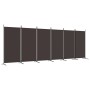 Divider screen with 6 brown fabric panels 520x180 cm by vidaXL, Room dividers - Ref: Foro24-350271, Price: 65,26 €, Discount: %