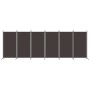 Divider screen with 6 brown fabric panels 520x180 cm by vidaXL, Room dividers - Ref: Foro24-350271, Price: 65,26 €, Discount: %