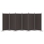 Divider screen with 6 brown fabric panels 520x180 cm by vidaXL, Room dividers - Ref: Foro24-350271, Price: 65,26 €, Discount: %