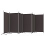 Divider screen with 6 brown fabric panels 520x180 cm by vidaXL, Room dividers - Ref: Foro24-350271, Price: 65,26 €, Discount: %