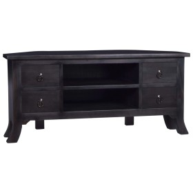 Solid mahogany wood TV cabinet light black coffee 100x40x45 cm by vidaXL, TV Furniture - Ref: Foro24-337869, Price: 181,99 €,...