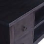 TV-Schrank aus massivem Mahagoniholz, hellschwarz, kaffeefarben, 100 x 40 x 45 cm von vidaXL, TV-Möbel - Ref: Foro24-337869, ...