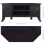 TV-Schrank aus massivem Mahagoniholz, hellschwarz, kaffeefarben, 100 x 40 x 45 cm von vidaXL, TV-Möbel - Ref: Foro24-337869, ...