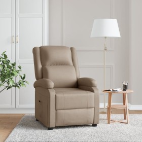 Sillón reclinable de cuero sintético color capuchino de vidaXL, Sillones - Ref: Foro24-322442, Precio: 166,99 €, Descuento: %