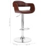 Brauner Küchenhocker aus Kunstleder von vidaXL, Küchenhocker - Ref: Foro24-287405, Preis: 132,99 €, Rabatt: %