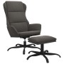 Sillón de relax con taburete tela de microfibra gris oscuro de vidaXL, Sillones - Ref: Foro24-3097922, Precio: 135,33 €, Desc...