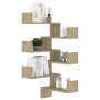 Corner wall shelf 2 units oak-colored plywood 40x40x50cm by vidaXL, Shelves and shelves - Ref: Foro24-807230, Price: 34,44 €,...