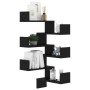 Corner shelves engineered wood wall black 40x40x50 cm by vidaXL, Shelves and shelves - Ref: Foro24-807226, Price: 28,00 €, Di...