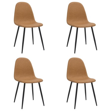 Dining chairs 4 pcs light brown synthetic leather 45x53.5x83 cm by vidaXL, dining chairs - Ref: Foro24-325643, Price: 176,96 ...