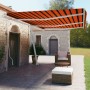 Orange and brown manual retractable foot awning 600x350 cm by vidaXL, Awnings - Ref: Foro24-3069680, Price: 691,95 €, Discoun...