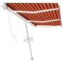 Toldo automático LED sensor de viento naranja marrón 600x350 cm de vidaXL, Toldos - Ref: Foro24-3069695, Precio: 927,99 €, De...