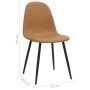 Dining chairs 4 pcs light brown synthetic leather 45x53.5x83 cm by vidaXL, dining chairs - Ref: Foro24-325643, Price: 176,96 ...