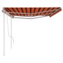 Toldo manual retráctil con postes naranja y marrón 6x3,5 m de vidaXL, Toldos - Ref: Foro24-3070080, Precio: 711,90 €, Descuen...