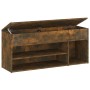 Smoked oak plywood shoe bench 105x30x45 cm by vidaXL, Shoe racks and shoe organizers - Ref: Foro24-816056, Price: 55,31 €, Di...