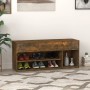 Smoked oak plywood shoe bench 105x30x45 cm by vidaXL, Shoe racks and shoe organizers - Ref: Foro24-816056, Price: 55,31 €, Di...