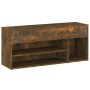 Smoked oak plywood shoe bench 105x30x45 cm by vidaXL, Shoe racks and shoe organizers - Ref: Foro24-816056, Price: 55,31 €, Di...