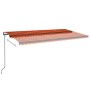 Toldo automático retráctil naranja y marrón 600x350 cm de vidaXL, Toldos - Ref: Foro24-3069250, Precio: 755,37 €, Descuento: %