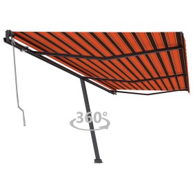 Toldo de pie automático naranja y marrón 600x350 cm de vidaXL, Toldos - Ref: Foro24-3069890, Precio: 879,99 €, Descuento: %