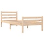 Solid wood bed frame 100x200 cm by vidaXL, Beds and slatted bases - Ref: Foro24-814809, Price: 74,39 €, Discount: %