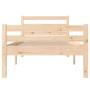 Solid wood bed frame 100x200 cm by vidaXL, Beds and slatted bases - Ref: Foro24-814809, Price: 74,39 €, Discount: %