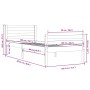 Estructura de cama madera maciza 100x200 cm de vidaXL, Camas y somieres - Ref: Foro24-814809, Precio: 74,39 €, Descuento: %