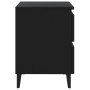 Mesita de noche madera contrachapada negro 40x35x50 cm de vidaXL, Mesitas de noche - Ref: Foro24-805871, Precio: 61,07 €, Des...